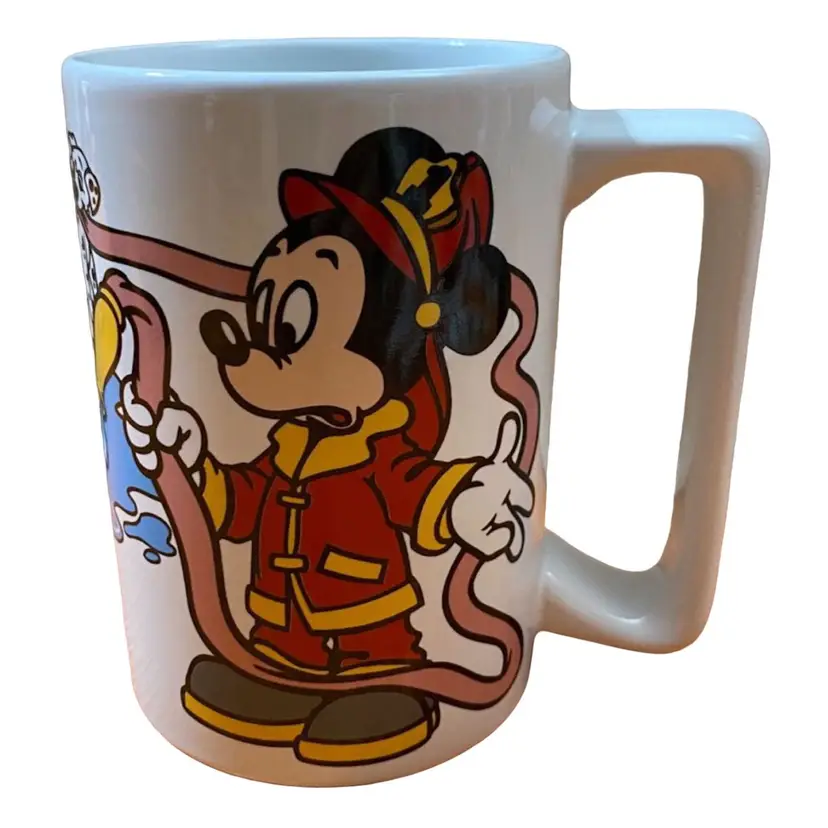 Mickey Donald And 101 Dalmatians Firefighter Coffee Mug