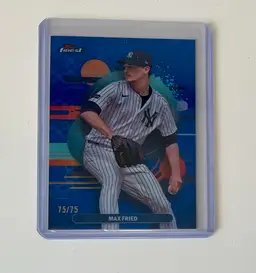 Max Fried Finest Uncommon Blue Checkerboard /75 New York Yankees