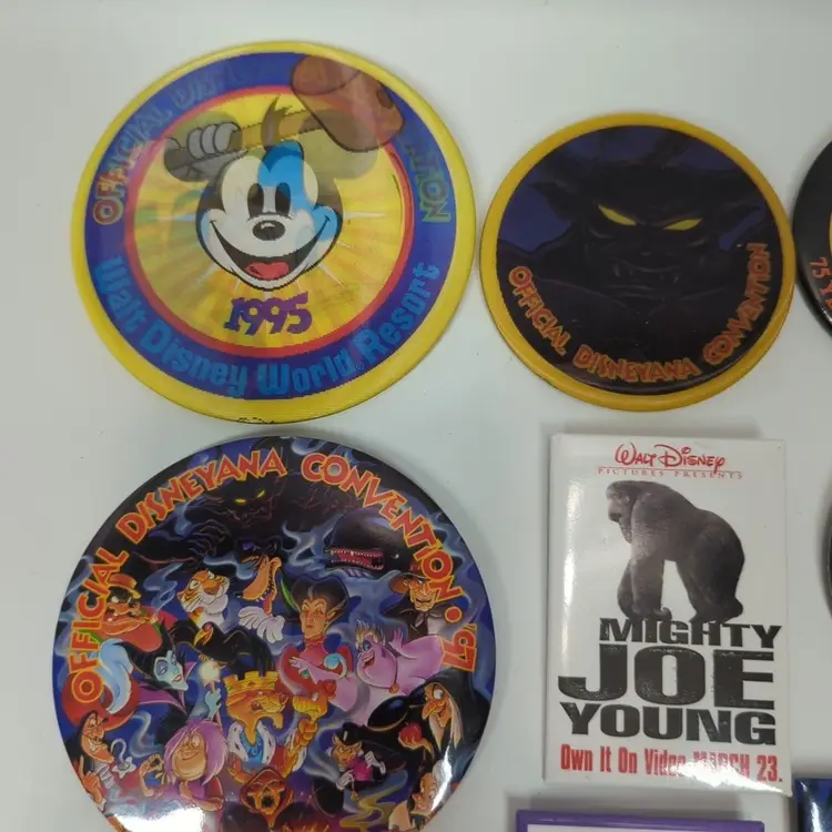 Lot of 29 Assorted Vintage Disney Pins and Buttons Disneyana Mickey Cast Member