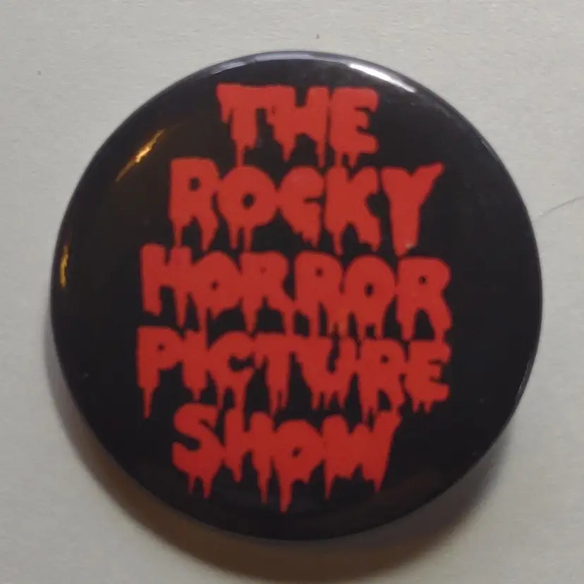 Rocky Horror Picture Show Licensed Button Badge 1983 Halloween Pinback Vintage