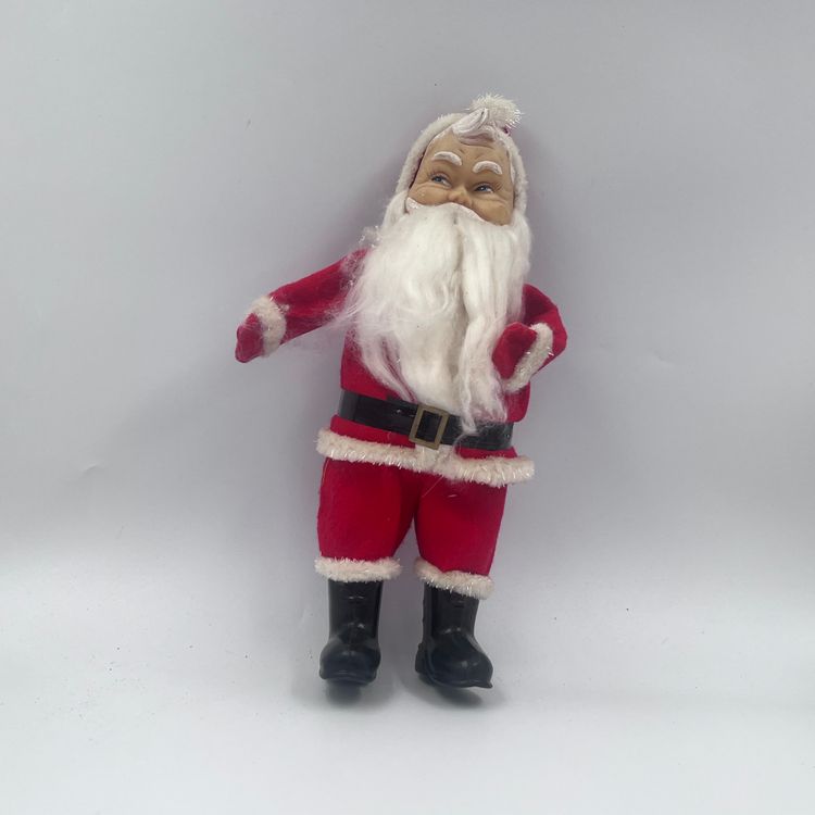 Choice - Vintage 1950s Santa Claus Doll - 11.75" tall Felt Suit, Made in Japan