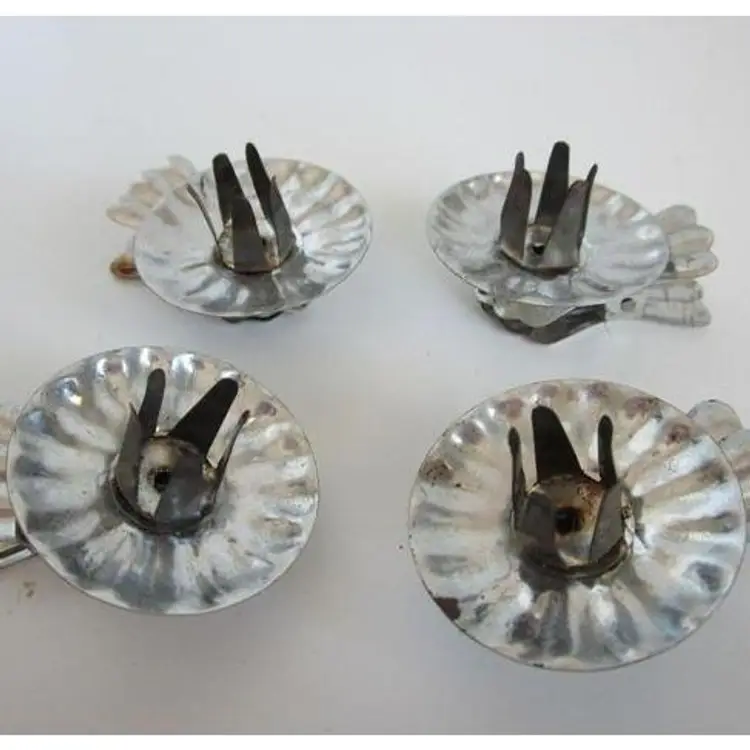 Antique Victorian Metal Christmas Tree Candle Holders