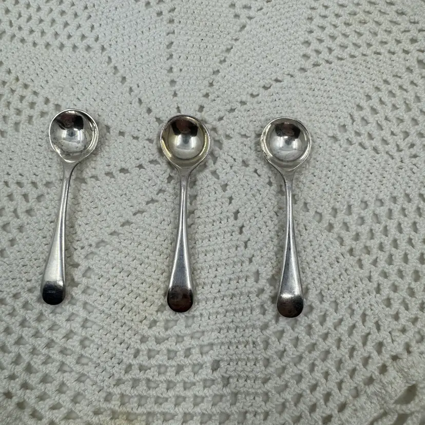 Wyler electroplated Salt Spoon with quality markings, Choice Of 1