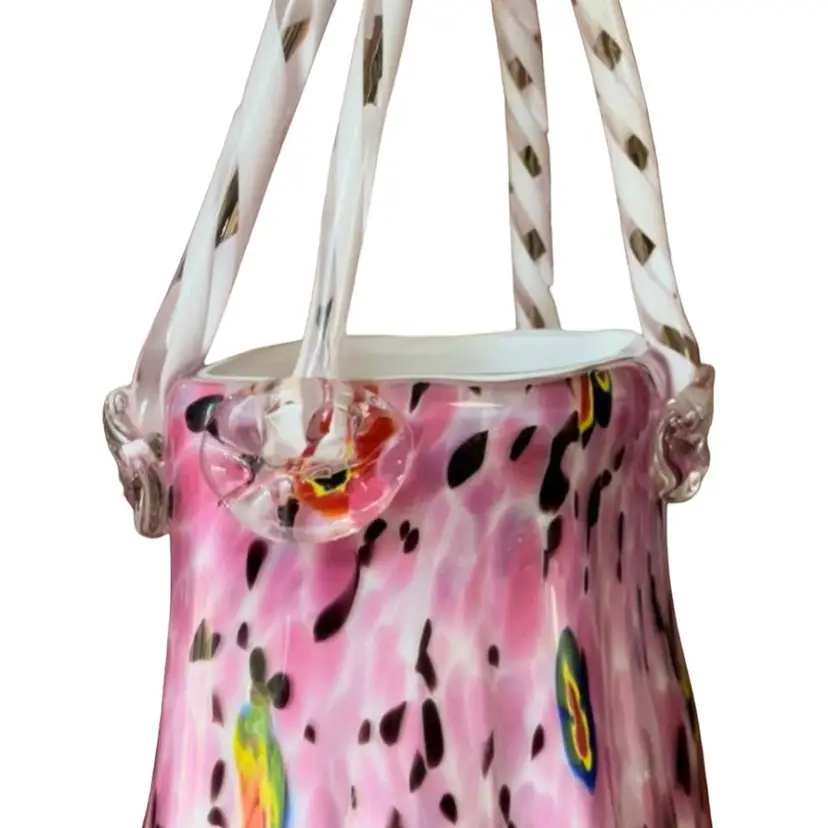 Vintage Mid-Century Art Glass Purse