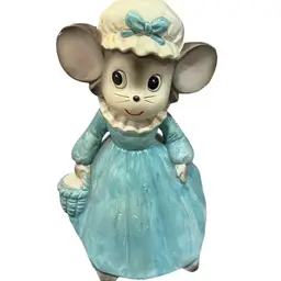 39 Vintage Mouse Piggy Bank 8”