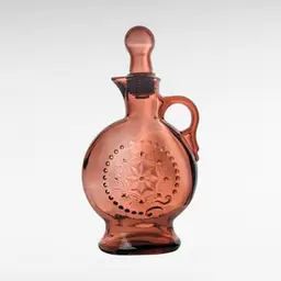 Vintage Purple Glass Decanter Bottle with Stopper