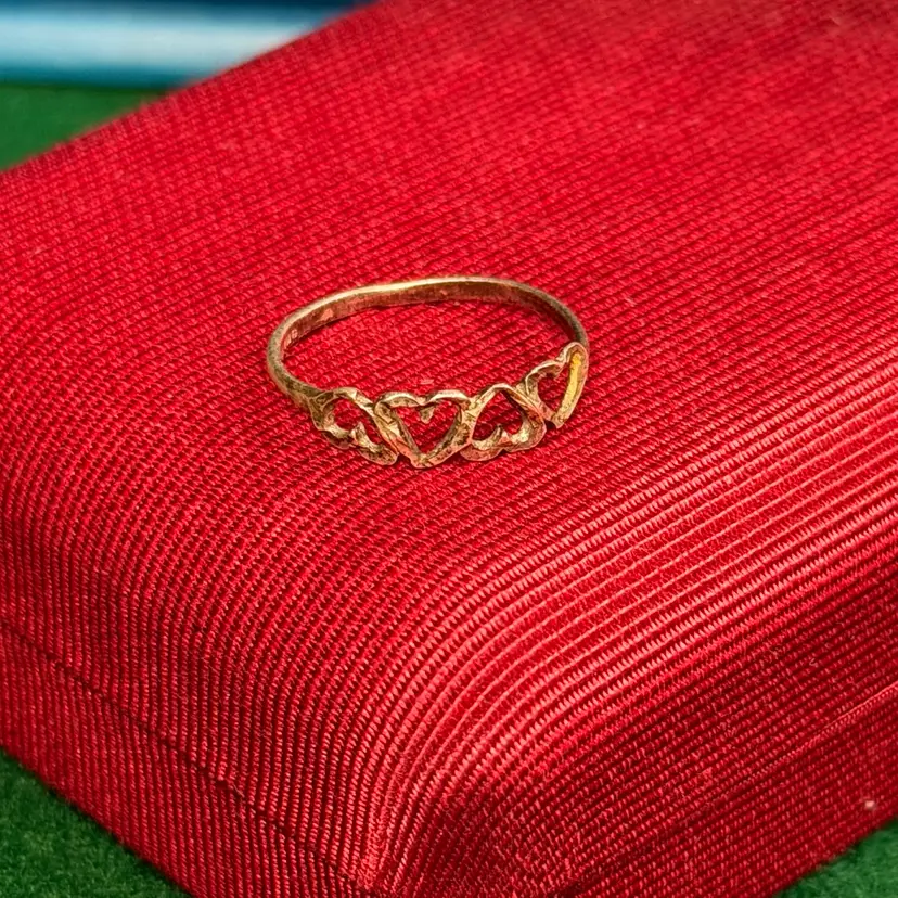 Sterling 925 Silver Open Heart Ring Size US 5