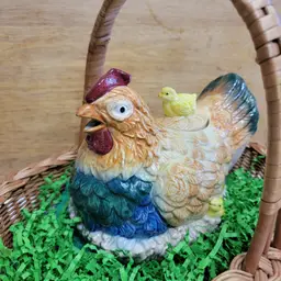 Vtg 1995 Omnibus Fitz & Floyd Chicken Ceramic Teapot