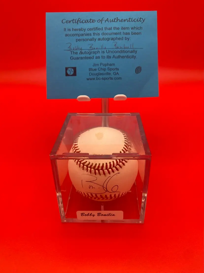 Bobby Bonilla Autographed Rawlings National League Baseball w/ COA & Case
