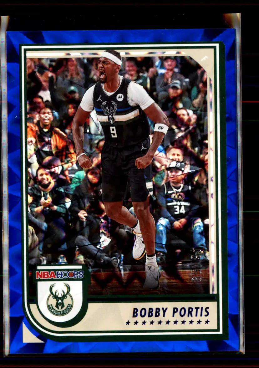 Bobby Portis /59 2022-23 Panini NBA Hoops Blue Explosion #48 - (2) - Milwaukee Bucks