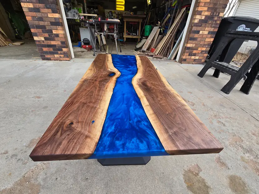 Walnut and Epoxy Coffee Table