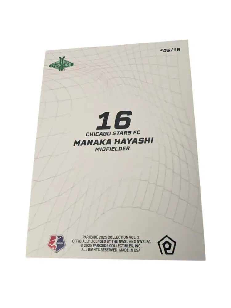 Manaka Hayashi 2025 Parkside NWSL Numerics 5/16
