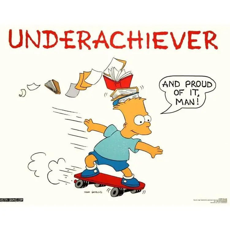 16 x 20 In, Original  Vintage 1990 "BART, AND PROUD OF IT MAN!" Simpsons Poster, Rare & Very Collectible, (16 X 20 In)