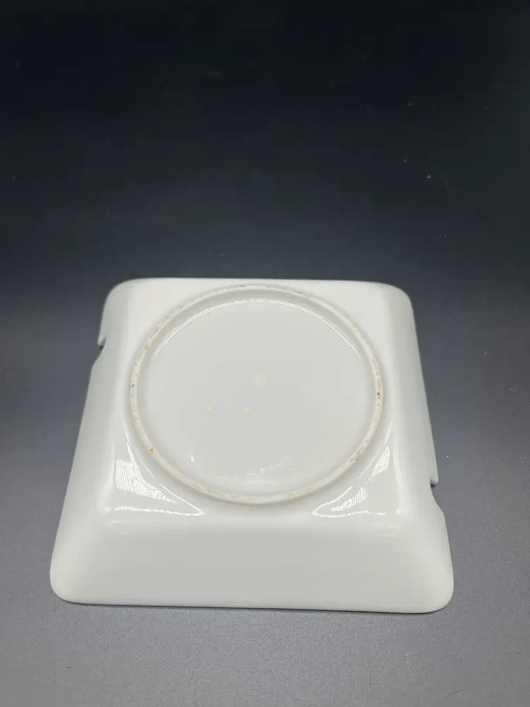 Vintage Berggren Swedish Folk Art Ashtray - Signed, 4.25" Square