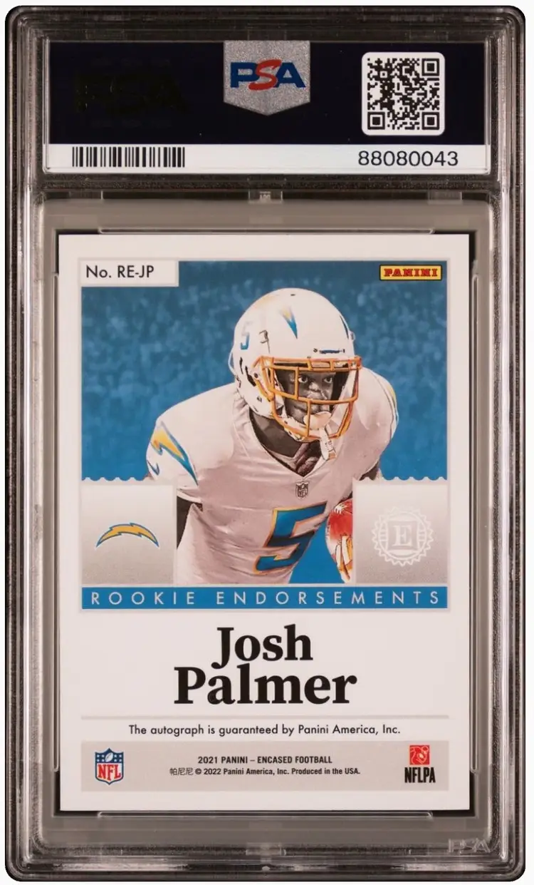 2021 Encased Josh Palmer 
PSA 10- Autographed-Emerald
#9/10
