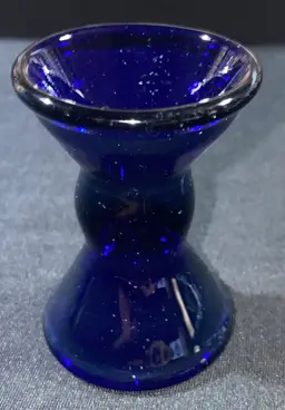 XLarge Torch Sculpture Cobalt Blue  Marble Stand By David Swendemen 2.25" Tall , 1.5" Wide