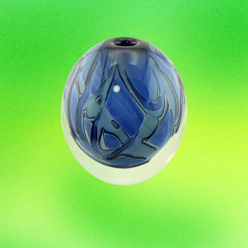 Vintage Robert Eickholt 1988 Paperweight Vase Signed 4” Tall x 3.5” Wide