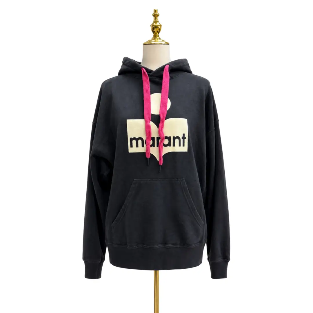 Marant Distressed Black Hoodie Sz 36