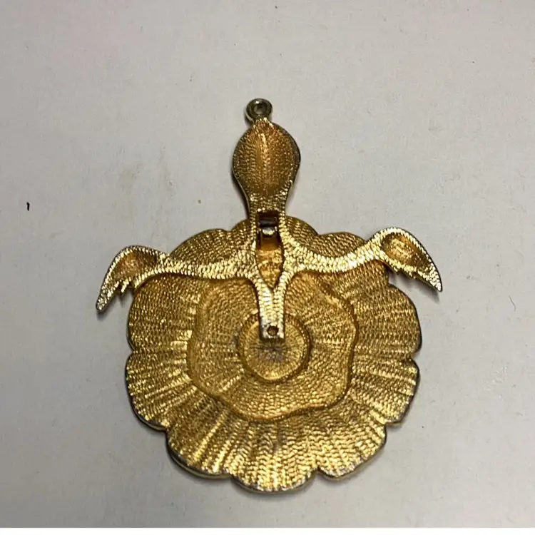 Turtle In Browns Pendant 3”  No Chain