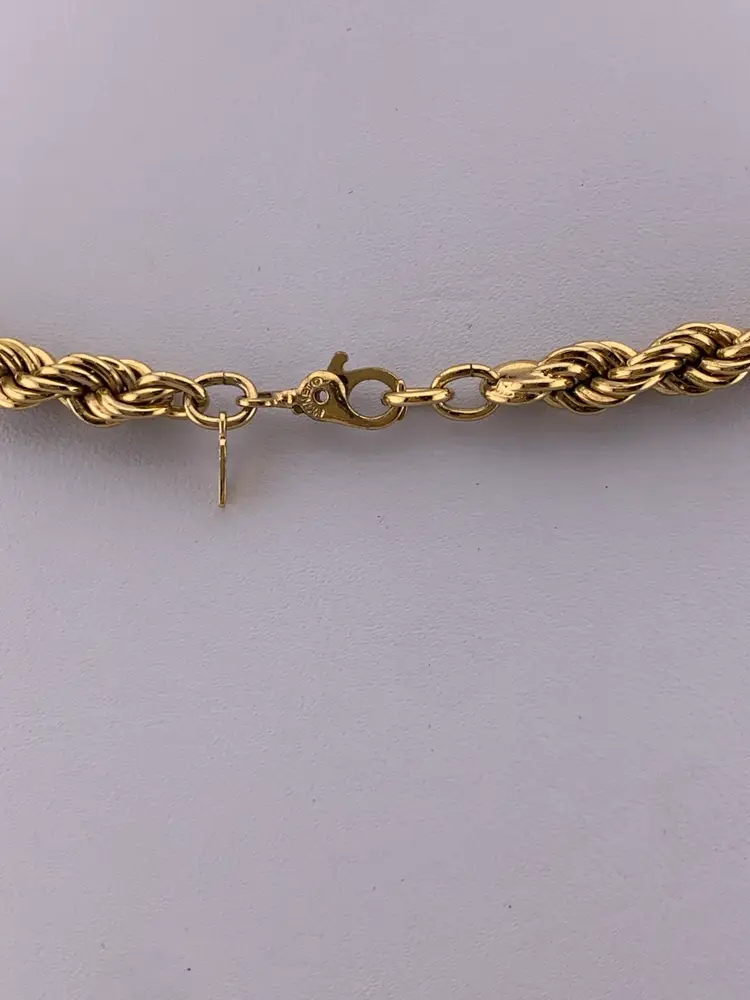 Vintage Monet Chunky Rope Chain Gold Tone 20”
