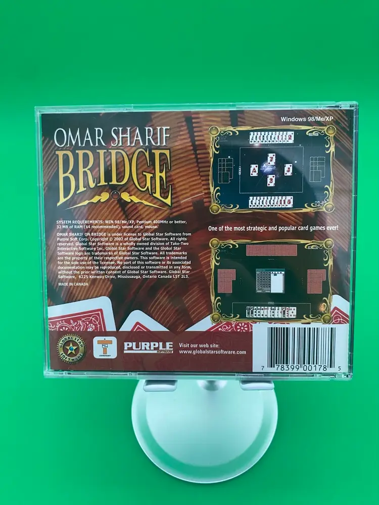 Omar Sharif Bridge PC Video Game - Windows 98/Me/XP - 2002