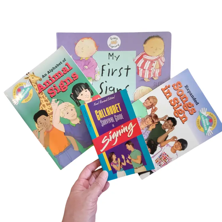 ASL Sign Language Infant Children's Adults Books Gallaudet HC PB Lot of 4