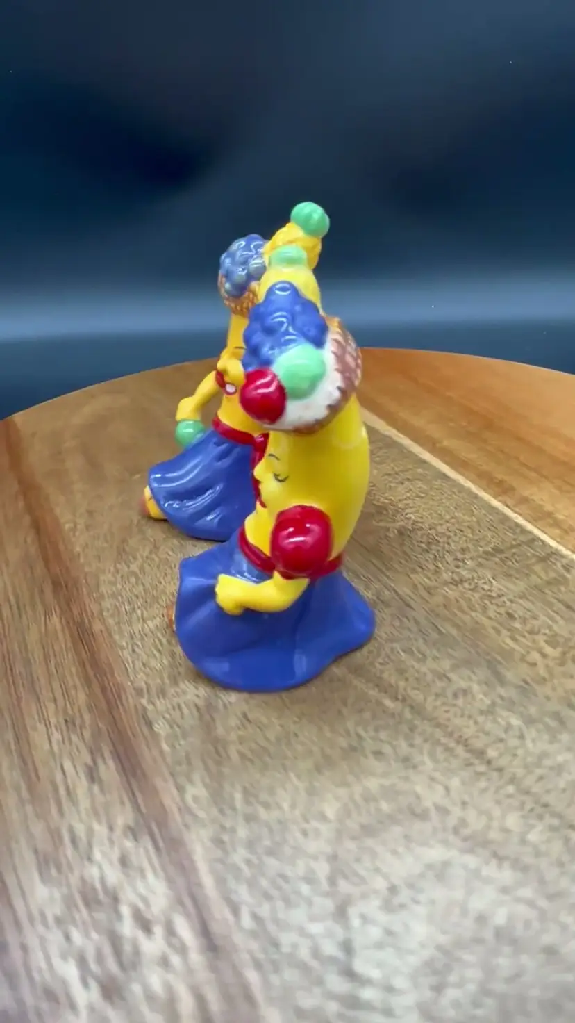 Vintage Anthropomorphic "Banana Lady" Salt & Pepper Shakers by Clay Art, 1970s