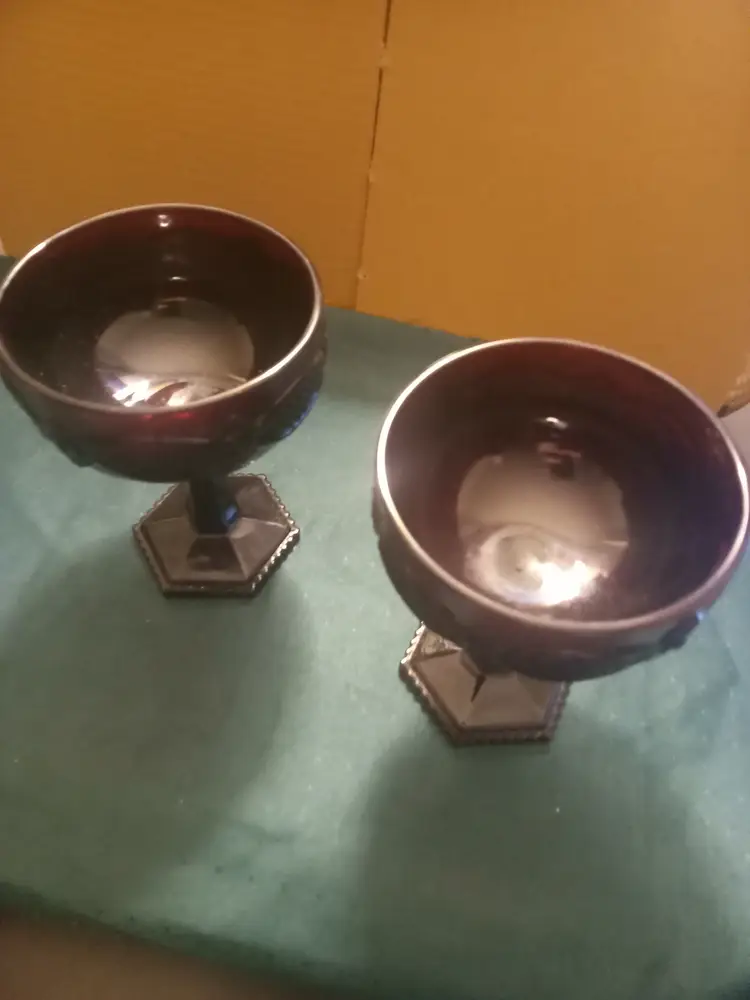 Avon Cade cope Champagne Goblets