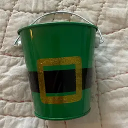 Small Green Bucket With Leprechaun Belt