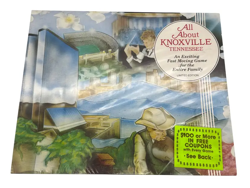 1982 All About Knoxville TN Board Game Sealed Limited Edition UT Football Skyline Vintage City