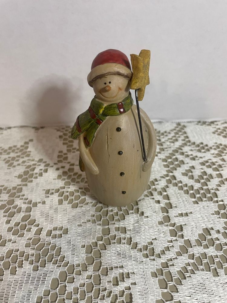 Wooden Snowman With Star