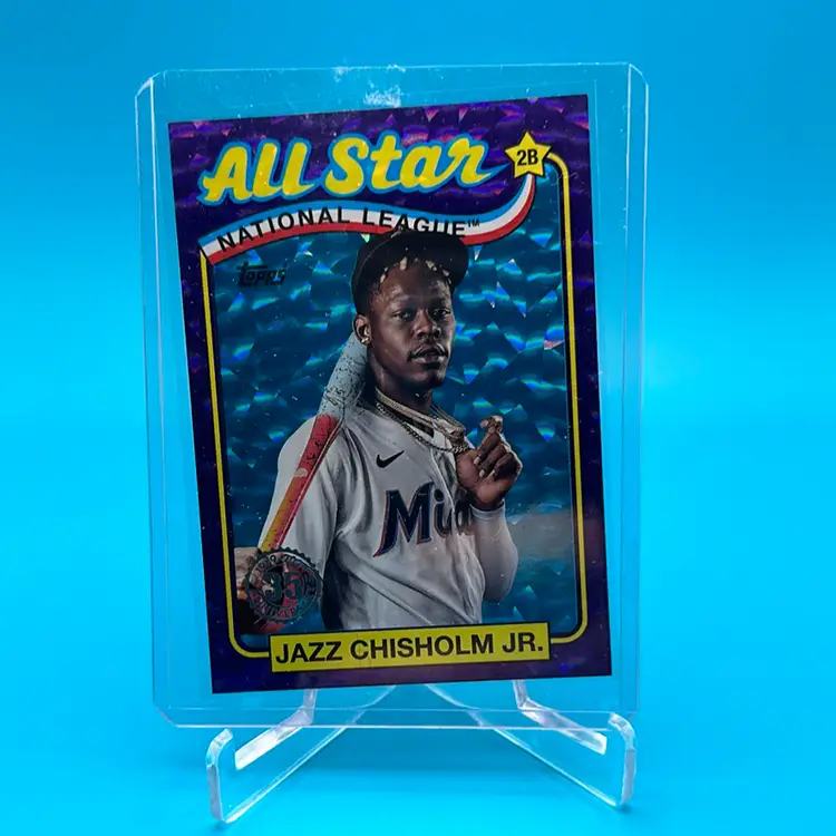 2024 Topps Jazz Chisholm Jr. Purple Ice All-Star /75 Miami Marlins / New York Yankees 