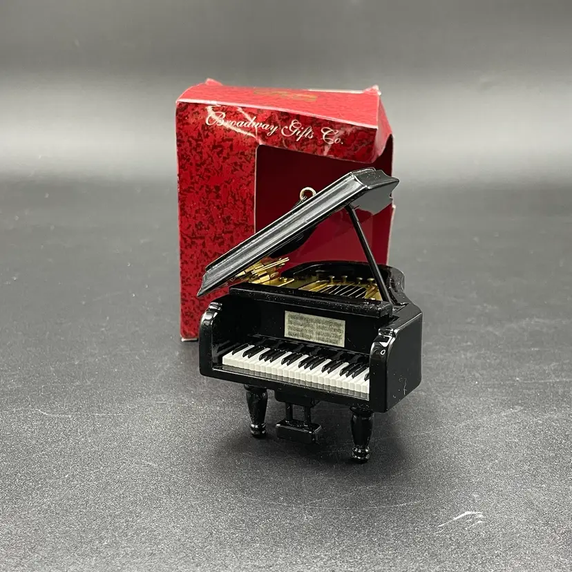 Broadway Gifts Inc Black Baby Grand Piano Hanging Christmas Ornament with Box