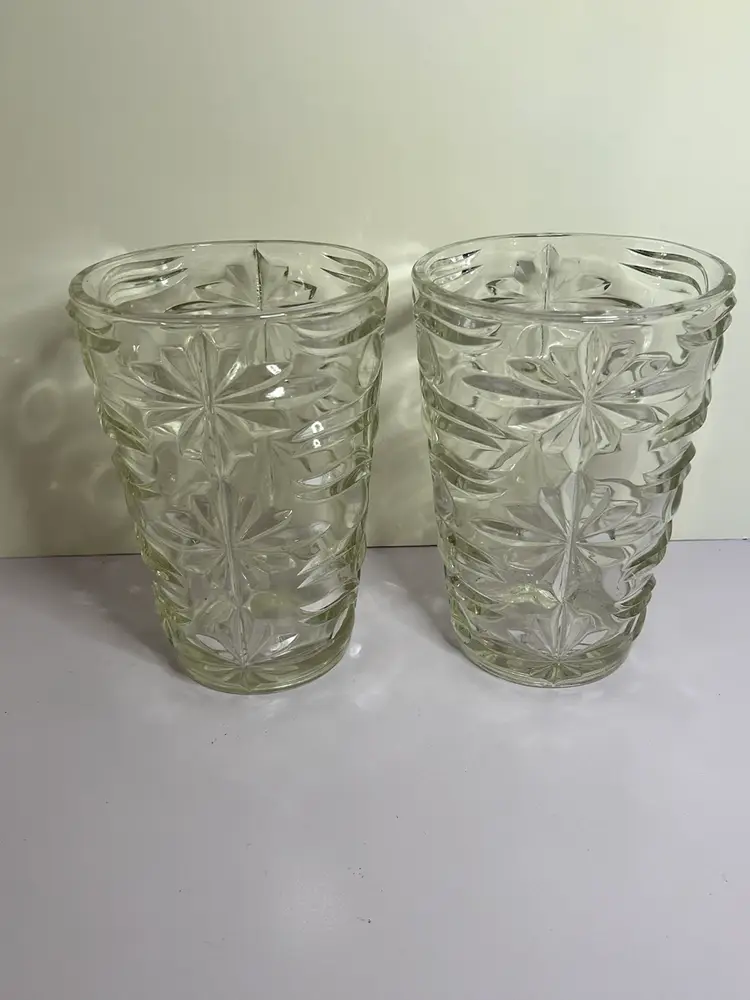 Vintage 60s Pair Of Italian Glass Vases- Large 1 Pc