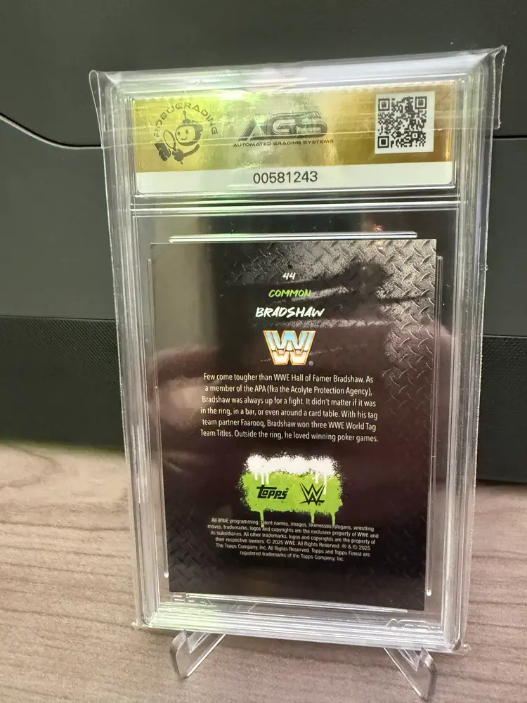 Bradshaw 2025 Topps Finest Red 10/10 AGS GEM-MT 10