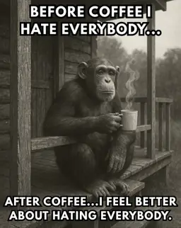 Vintage Coffee Humor Poster - Out of Stock