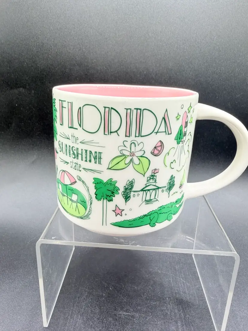 Starbucks FLORIDA Been There Series Across The Globe 14 Oz Coffee Tea Mug Cup
