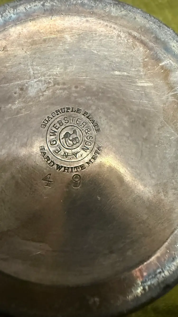 Antique Quadruple Silver-Plated Creamer