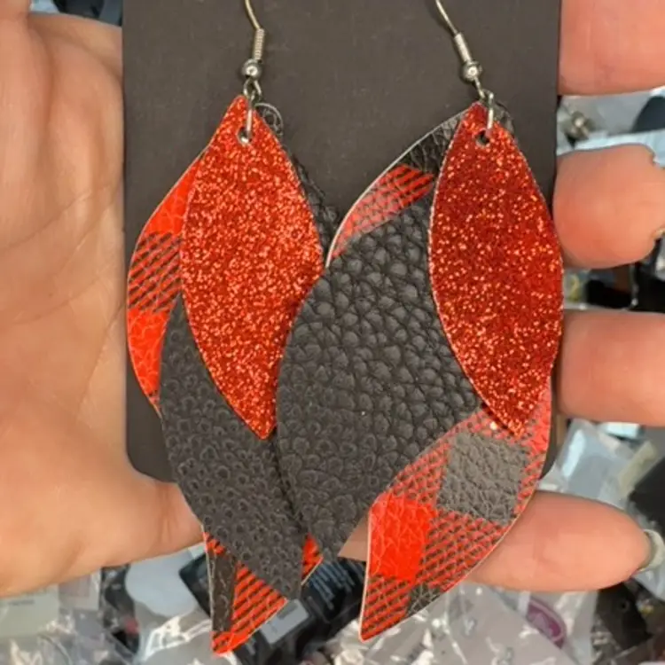 #01 - Buffalo Plaid Earrings