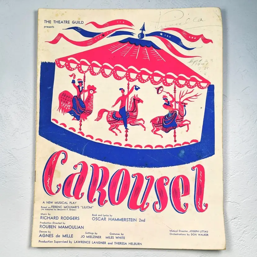 Carousel A New Musical Play Presented by The Theatre Guild Souvenir Book 1940s