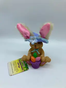 "Springtime Bunnies with Eggs" Resin Figurine decor