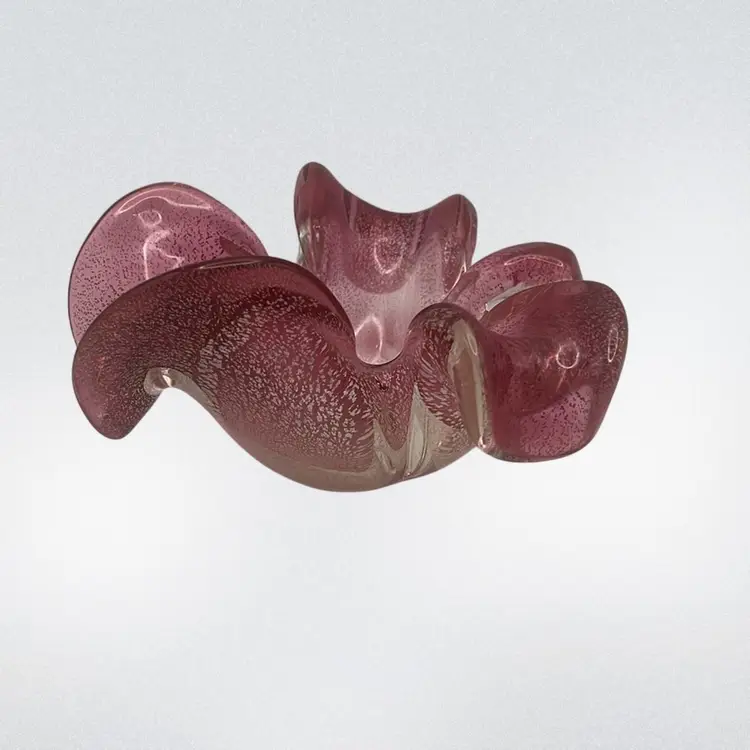 Vintage Murano Art Glass Bowl, 7” Wide