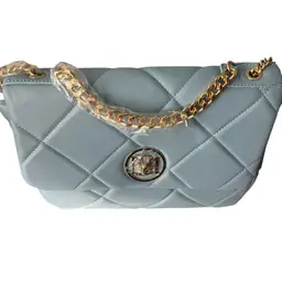 Badgley Mischka light blue Quilted crossbody NWT