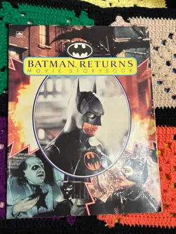 The Batman Returns Movie Storybook from 1992 is a vintage collectible