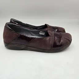 NAOT Architect Leather Ballet Ballerina Flats Slip-on Shoes Brown Wine  40 / 9