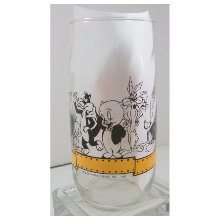 Vintage Happy Birthday Bugs Bunny Drinking Glass 50 Years Warner Bros 1990
