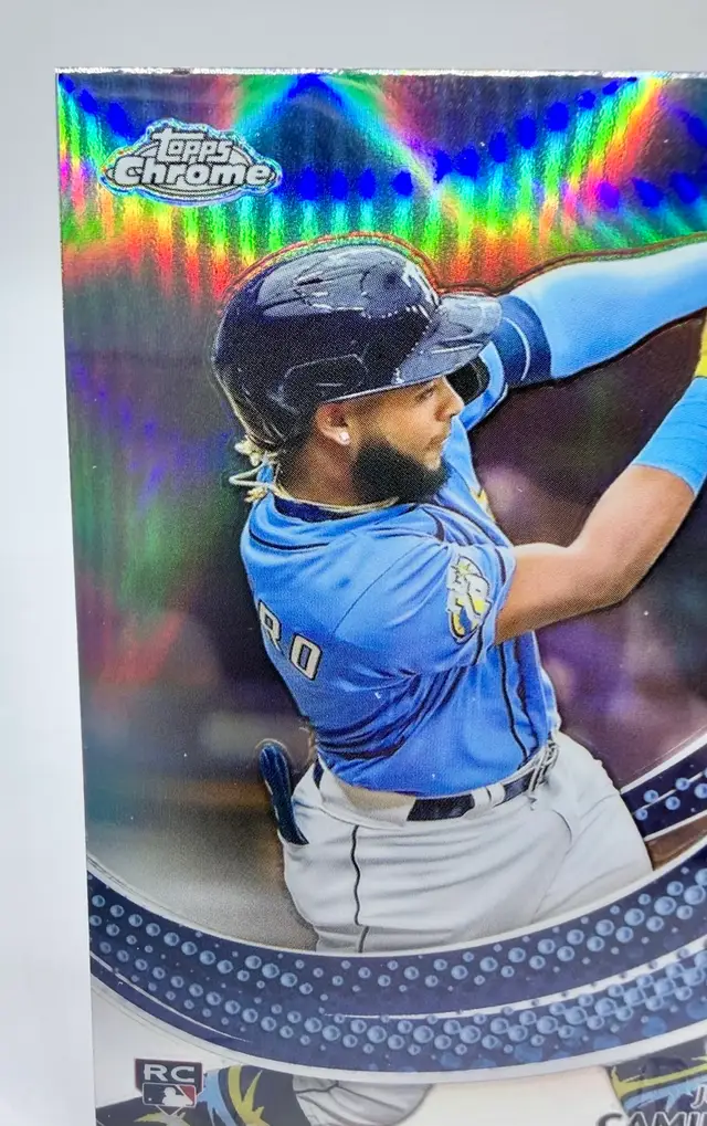 Junior Caminero 2024 Topps Chrome Rookie RC Strokes #S-24 Tampa Bay Rays