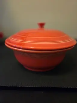 Fiestaware Casserole Dish With Lid Persimmon