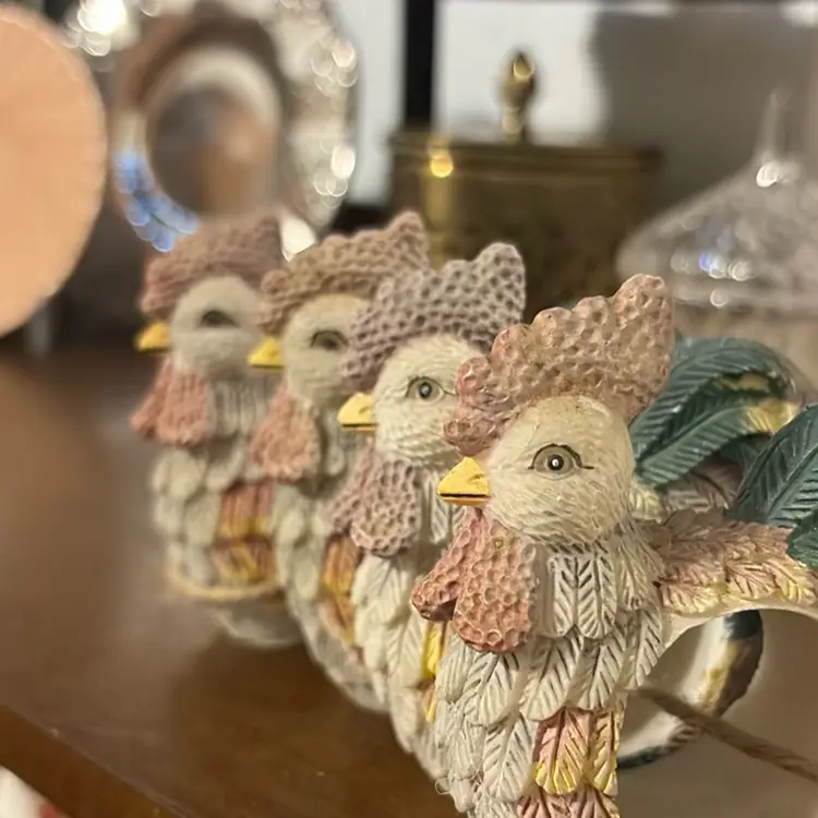 Rooster Resin Napkin Rings - 4