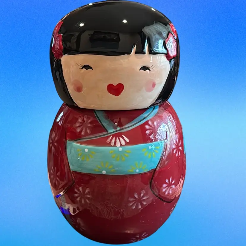 Japanese Kokeshi World Market Cookie Jar